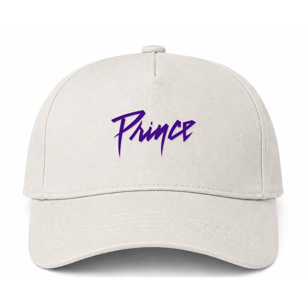 Prince Logo Beige Dad Baseball Cap Hat