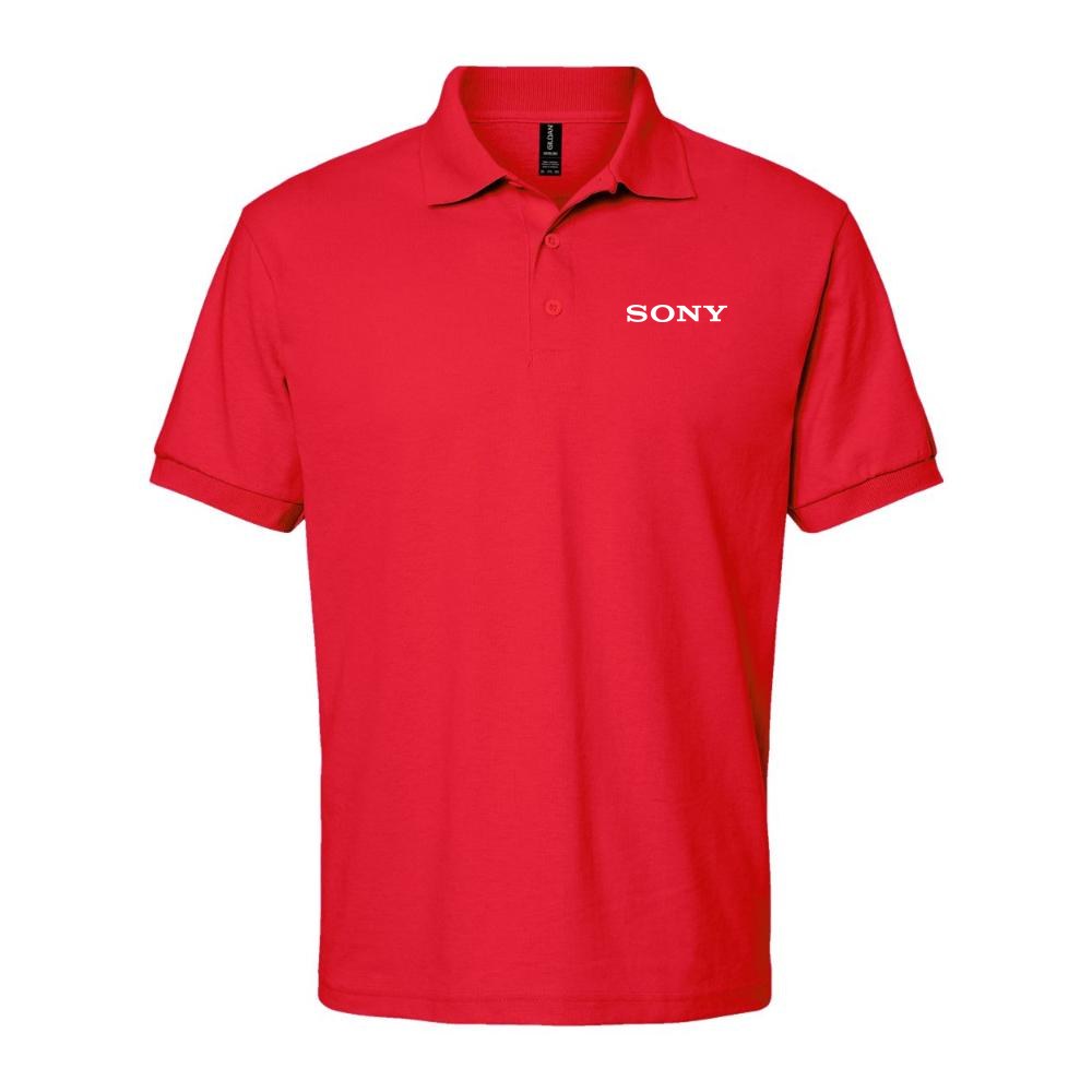 Men's Sony White Dry Blend Polo - Red