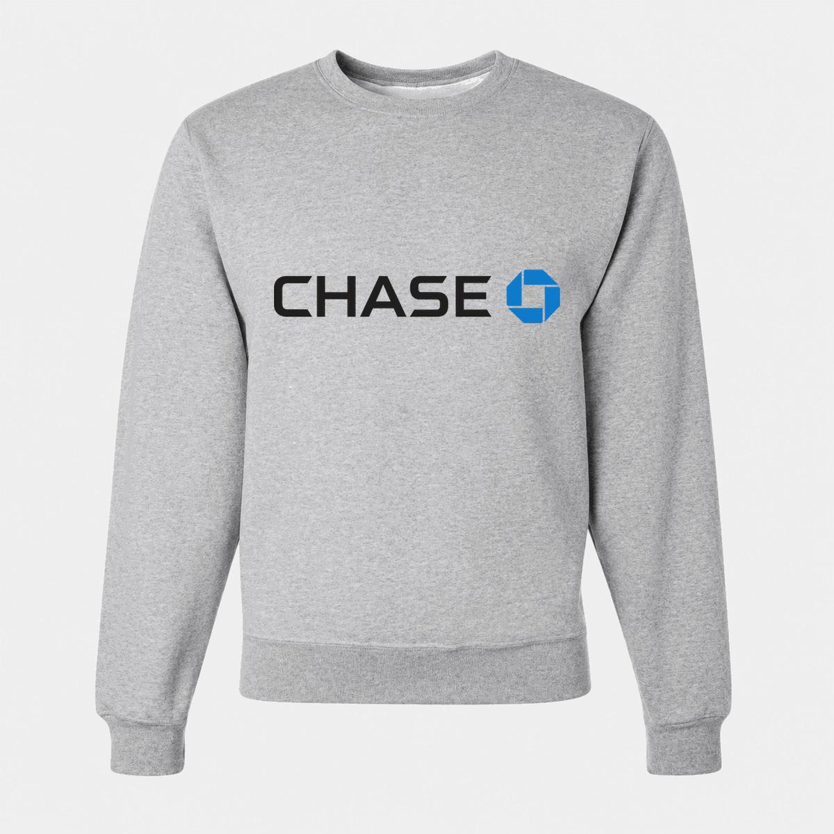Men's Chase Black Logo Crewneck Sweatshirt - Gray