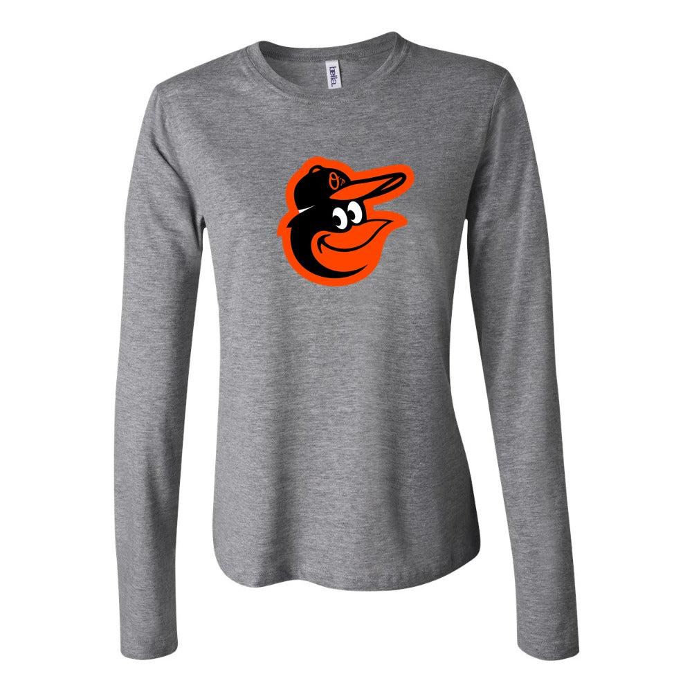 Women's Baltimore Orioles Long Sleeve T-Shirt - Gray