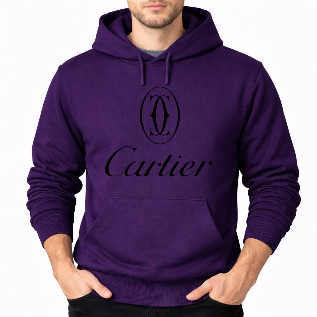 Men's Cartier Black Pullover Hoodie - Purple