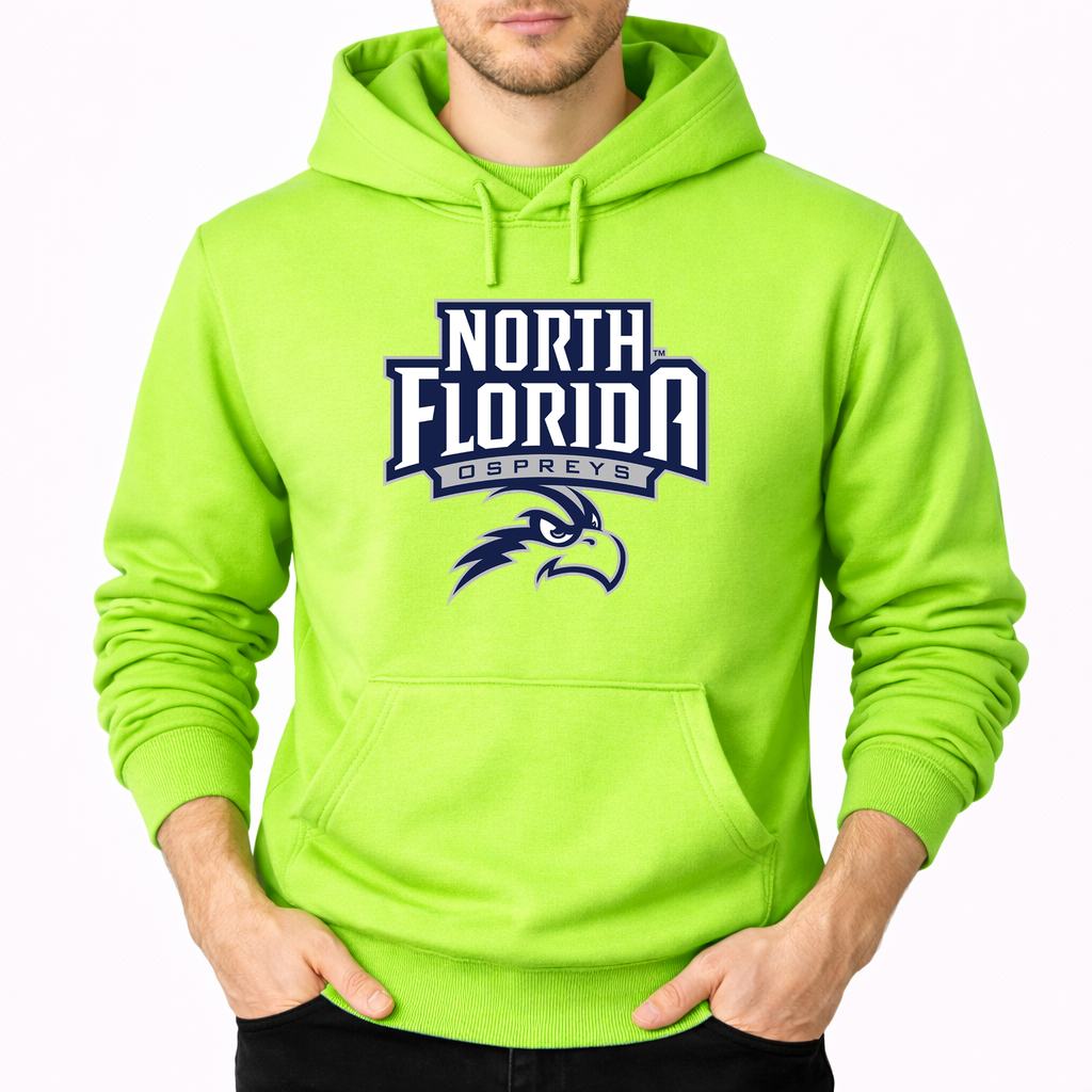 Men's UNF Ospreys Pullover Hoodie - Lime green