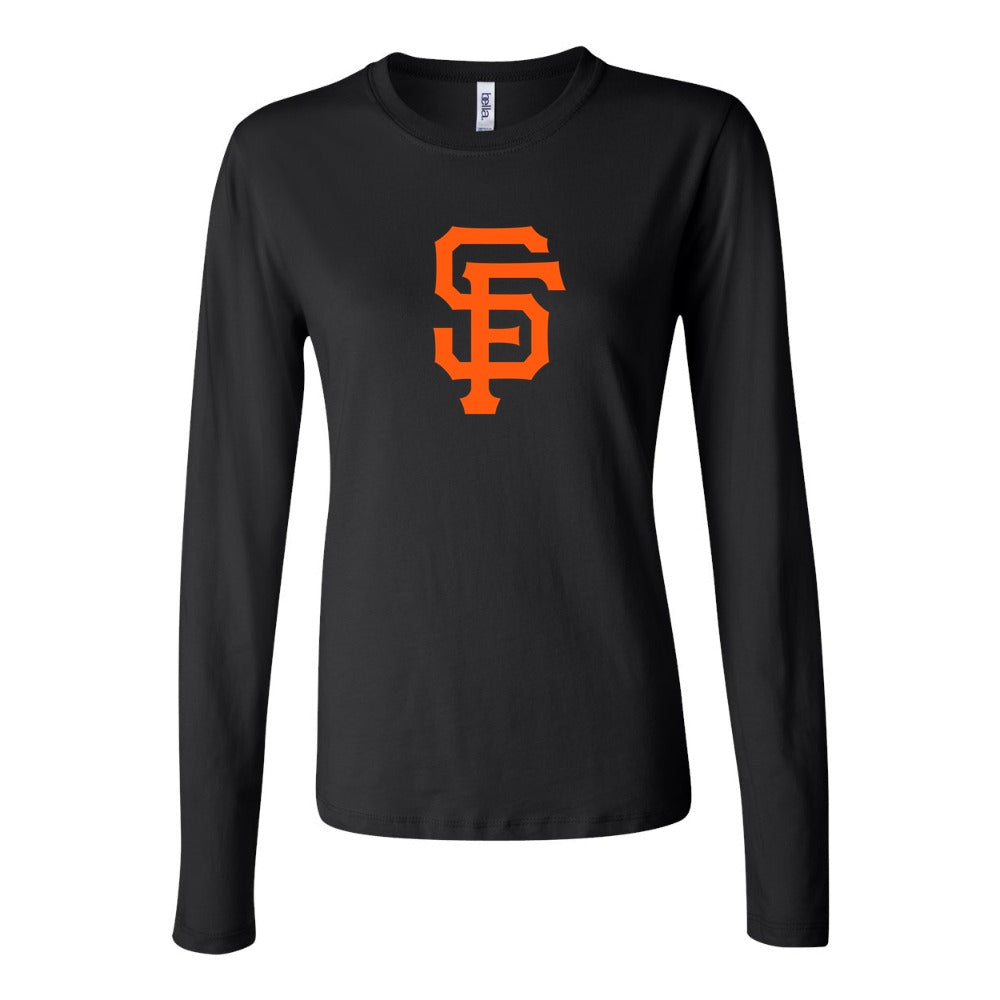 Women's San Francisco Giants Long Sleeve T-Shirt - Black