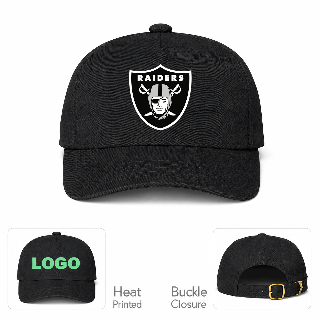 Las Vegas Raiders Black Baseball Cap Hat