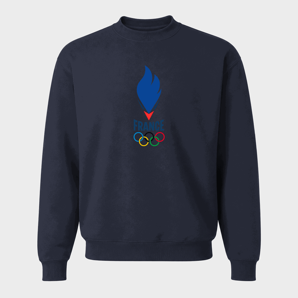 Men's France 2024 Logo Crewneck Sweatshirt - Navy