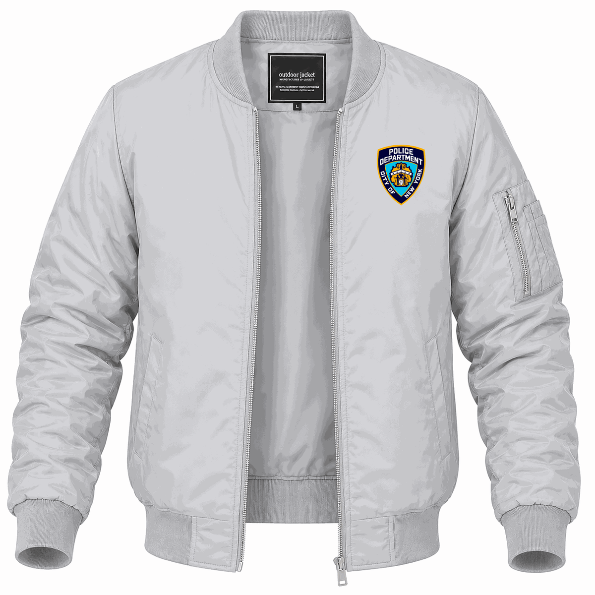Men's NYPD Lightweight Bomber Jacket - Gray
