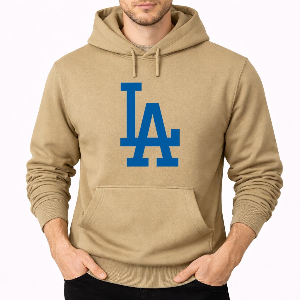 Men's Los Angeles Dodgers Pullover Hoodie - Tan