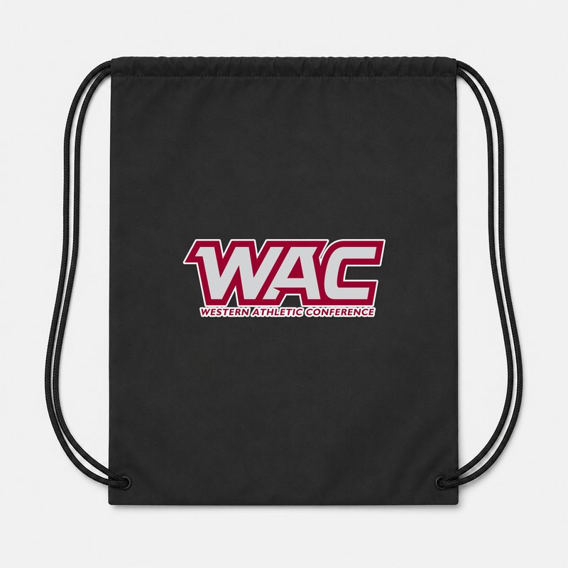 Western Athletic Conference Drawstring Bag - Black