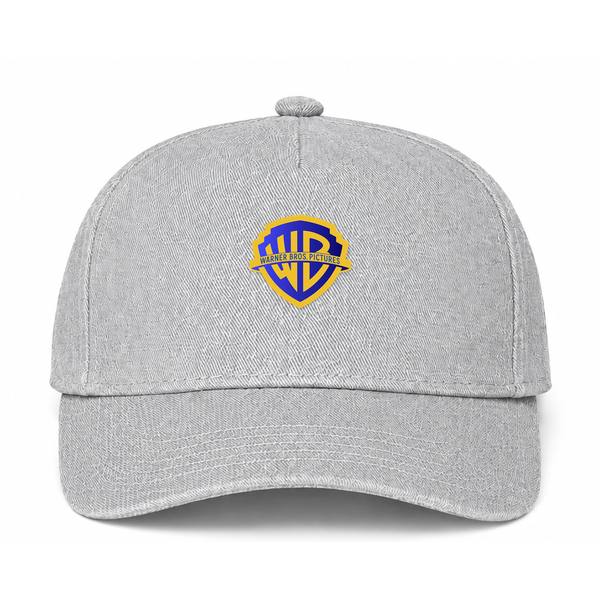 Warner Bros Logo Gray Dad Baseball Cap Hat