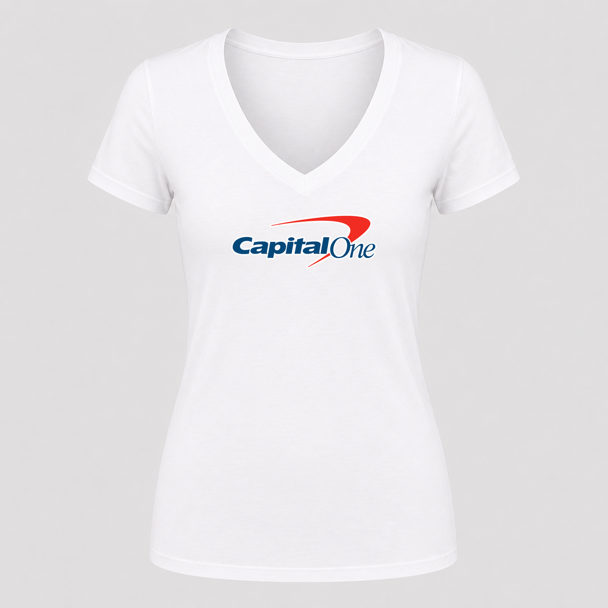 Women's Capital One V Neck T-Shirt in white
