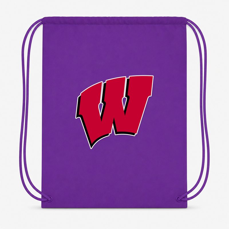 Wisconsin Badgers Drawstring Bag - Purple