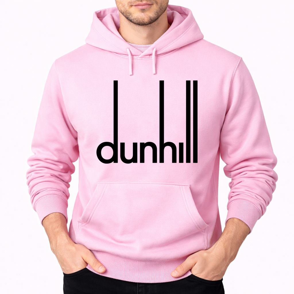 Men's Dunhill Black Pullover Hoodie - Pink