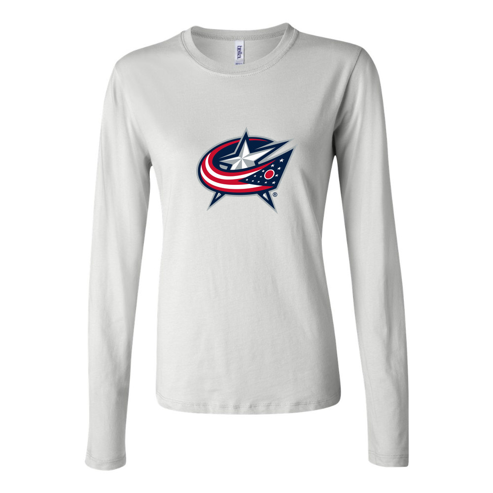 Women's Columbus Blue Jackets Long Sleeve T-Shirt - White