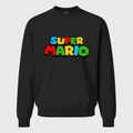 Men's Super Mario Crewneck Sweatshirt - Black