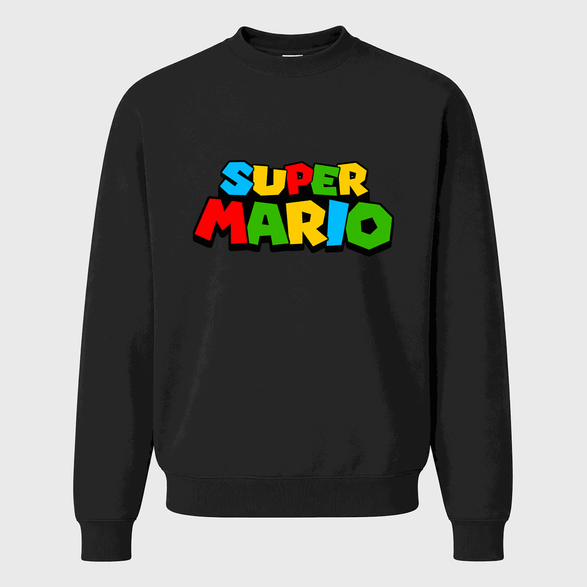 Men's Super Mario Crewneck Sweatshirt - Black