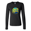 Women's Ritz Mondelez Logo food 1536x864 Long Sleeve T-Shirt - Black