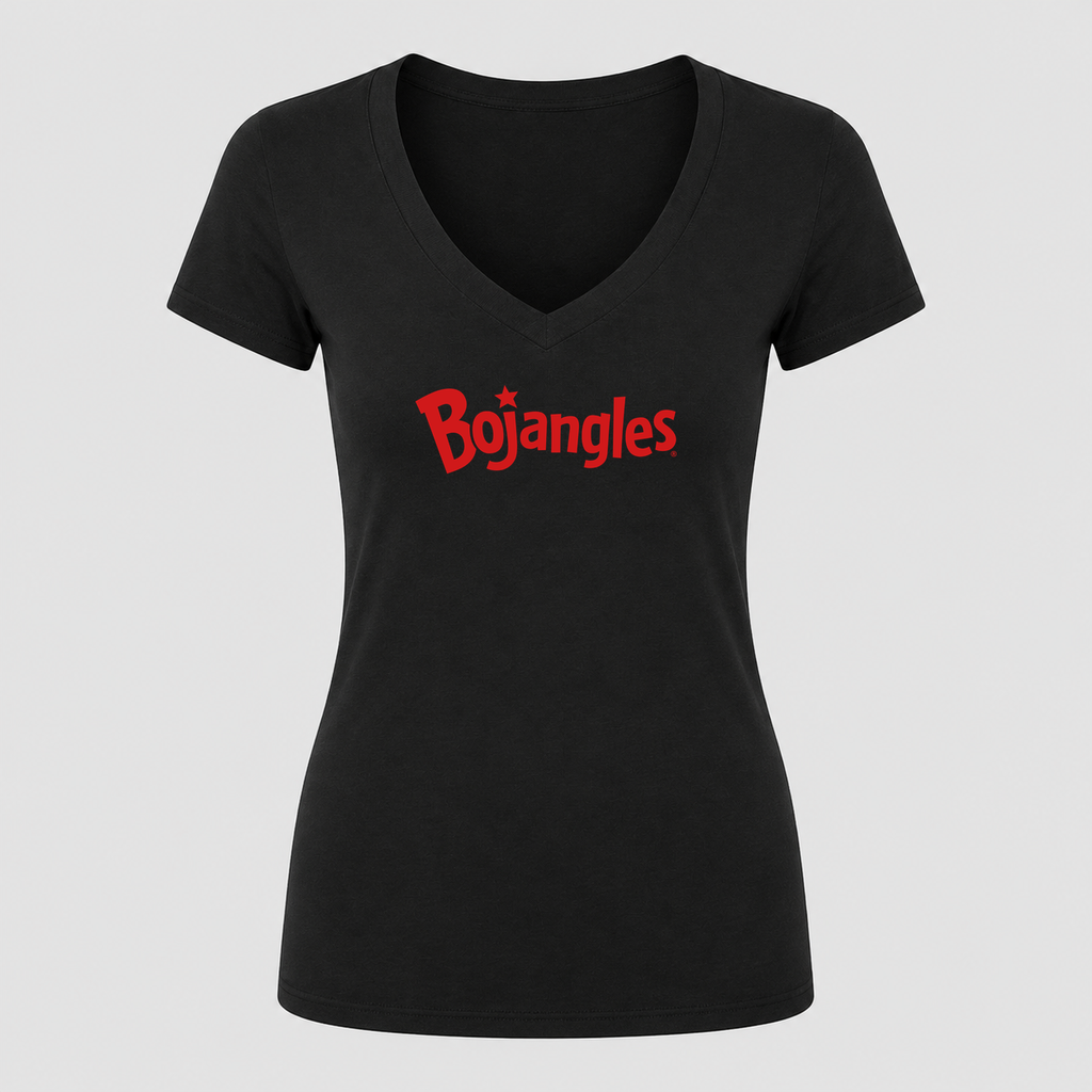 Women's Bojangles V Neck T-Shirt in black