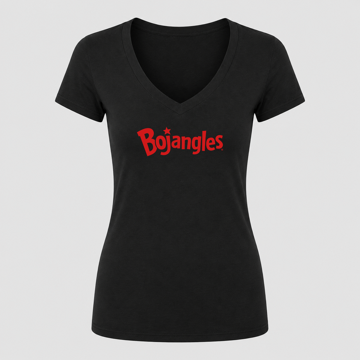 Women's Bojangles V Neck T-Shirt in black