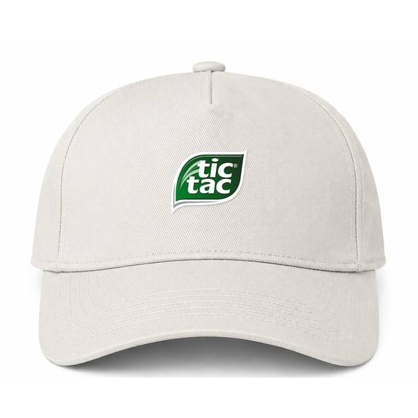 Tic Tac Logo Beige Dad Baseball Cap Hat