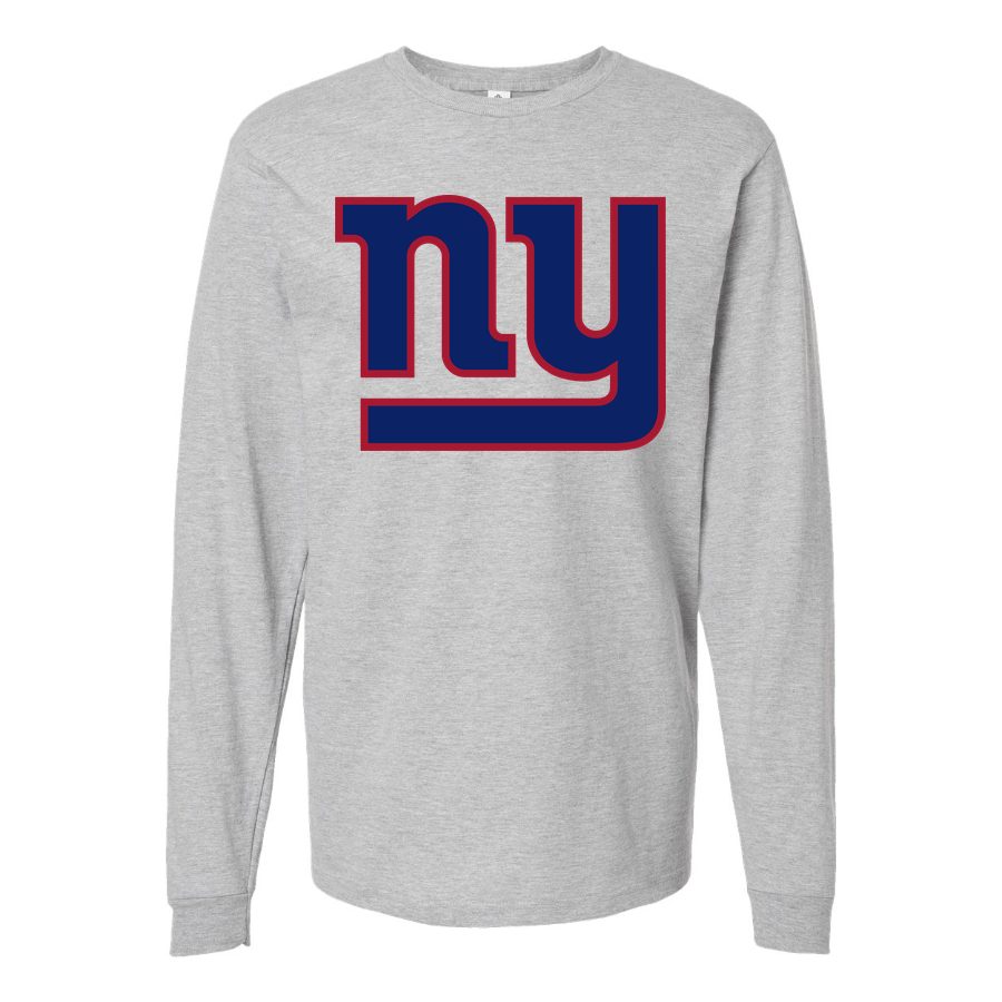 Men's New York Giants Long sleeves Cotton Blend T-Shirt - Gray