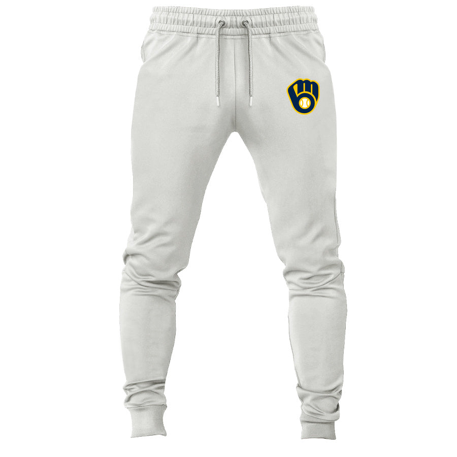 Milwaukee Brewers joggers sweatpants - White