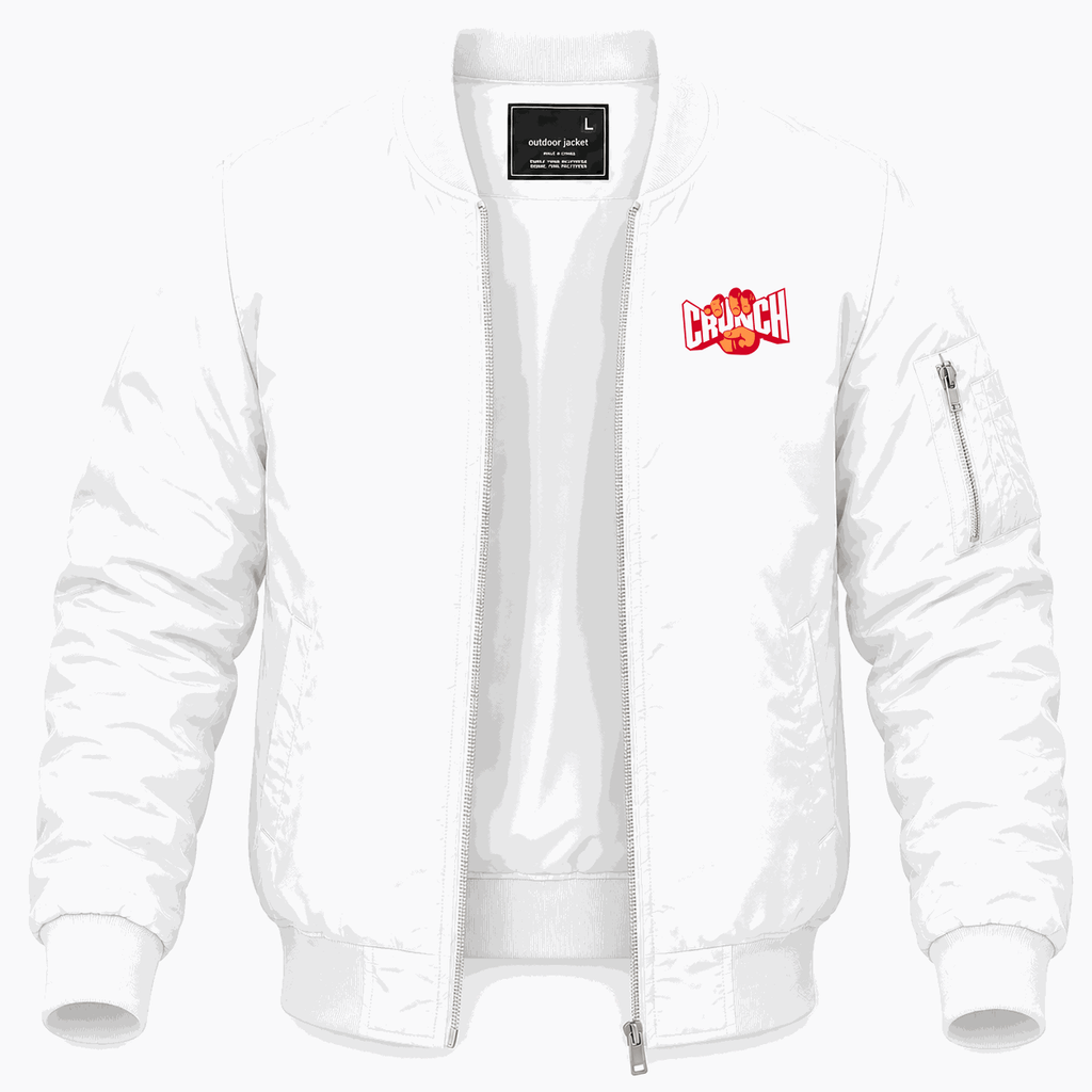 Men's Crunch Fitness Lightweight Bomber Jacket - White