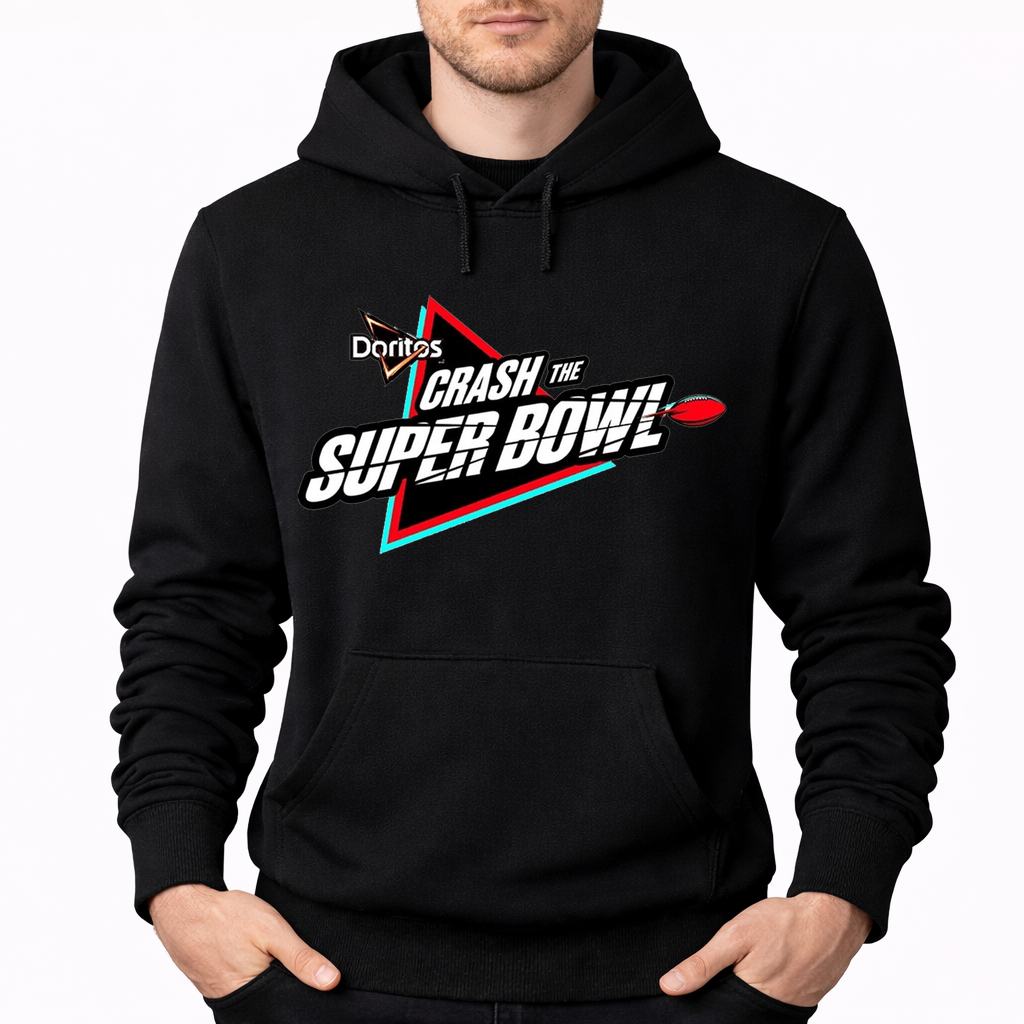 Men's Crash The Super Bowl Pullover Hoodie - Black