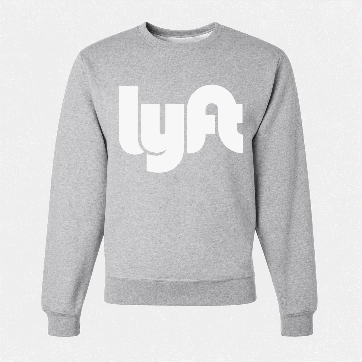 Men's Lyft White Logo Crewneck Sweatshirt - Gray