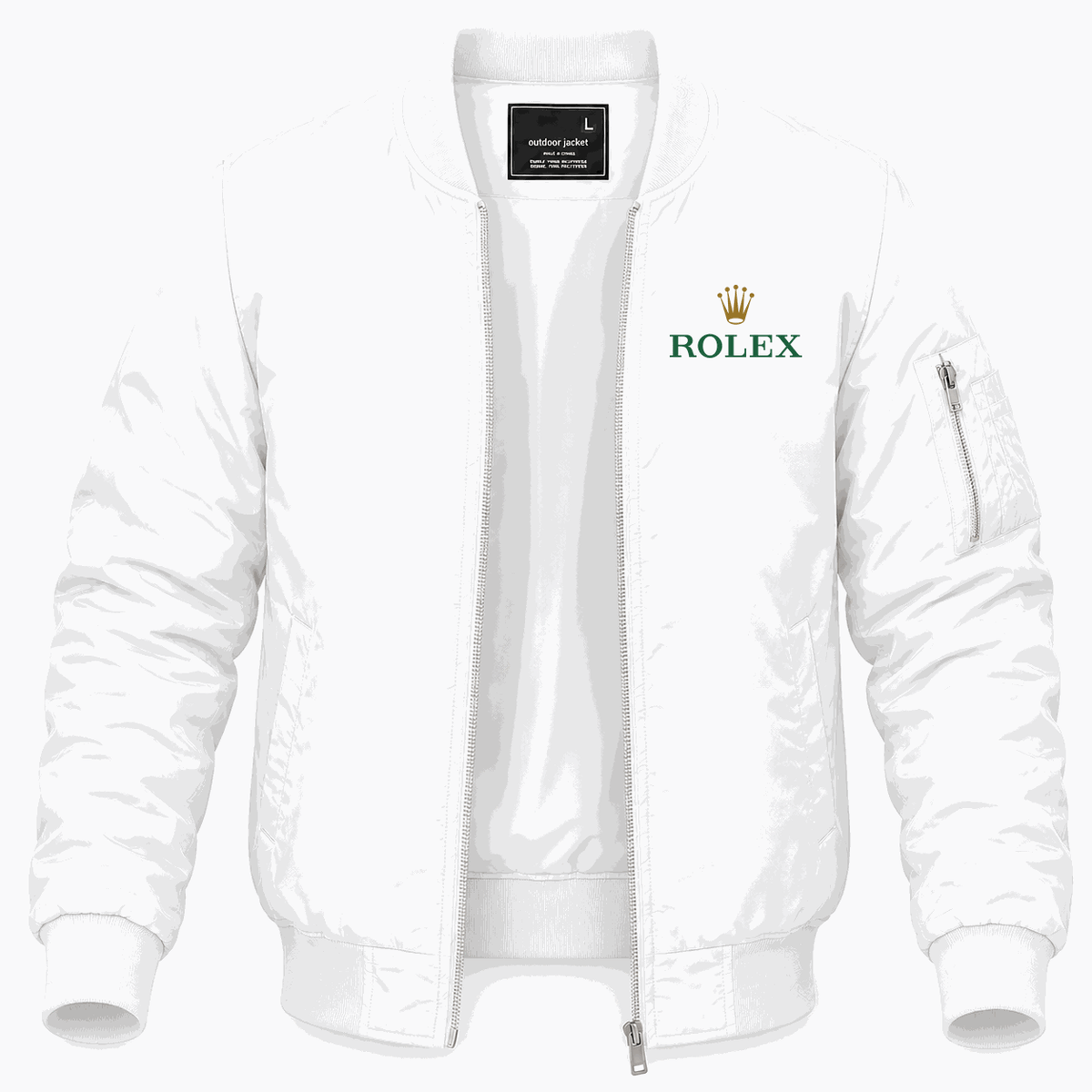 Men's Rolex Lightweight Bomber Jacket - White