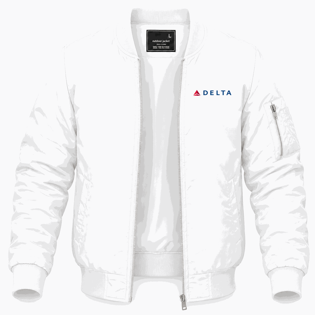 Men's Delta Airlines Lightweight Bomber Jacket - White