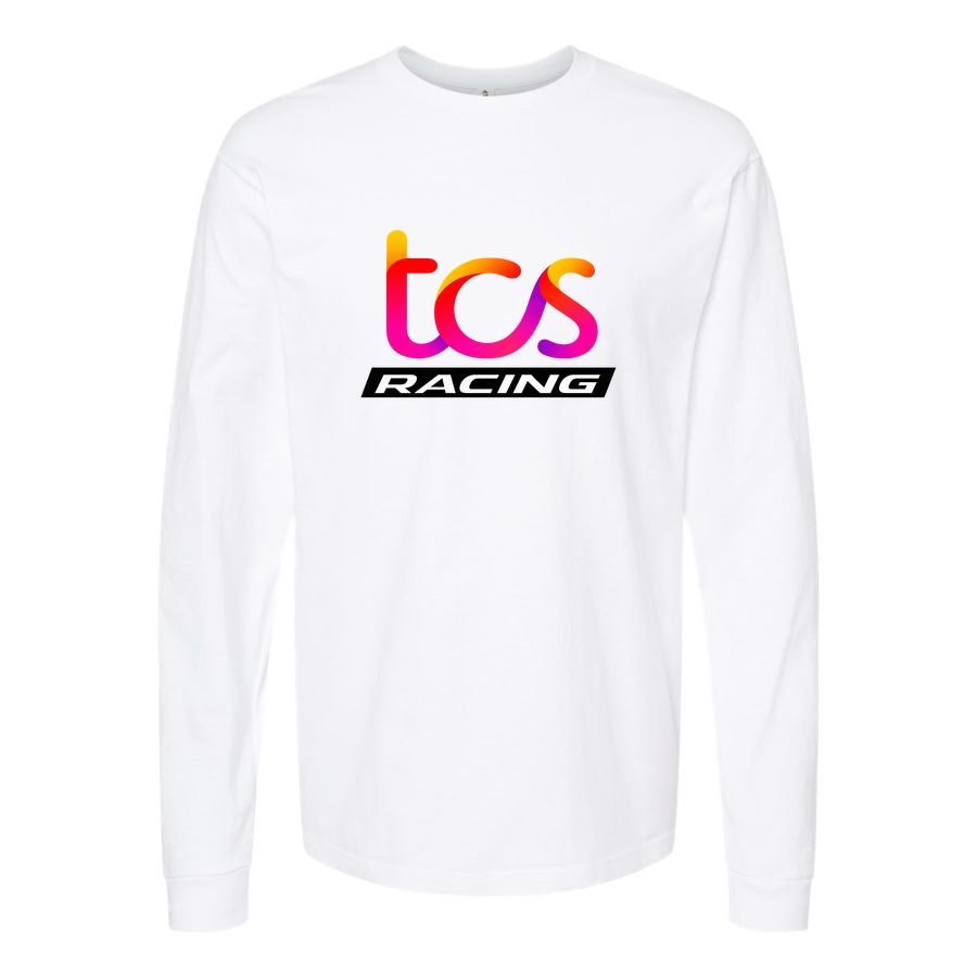Men's TCS Racing Long sleeves Cotton Blend T-Shirt - White