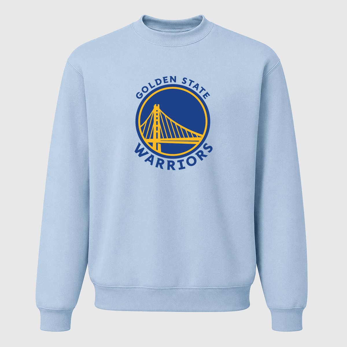 Men's Golden State Warriors Blue Logo Crewneck Sweatshirt - Sky Blue