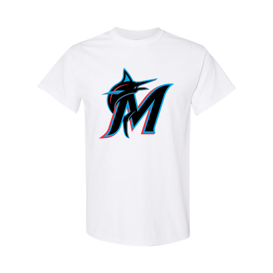 Men's Miami Marlins Cotton T-Shirt - White