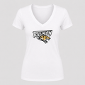 Women's Towson Tigers V Neck T-Shirt in white