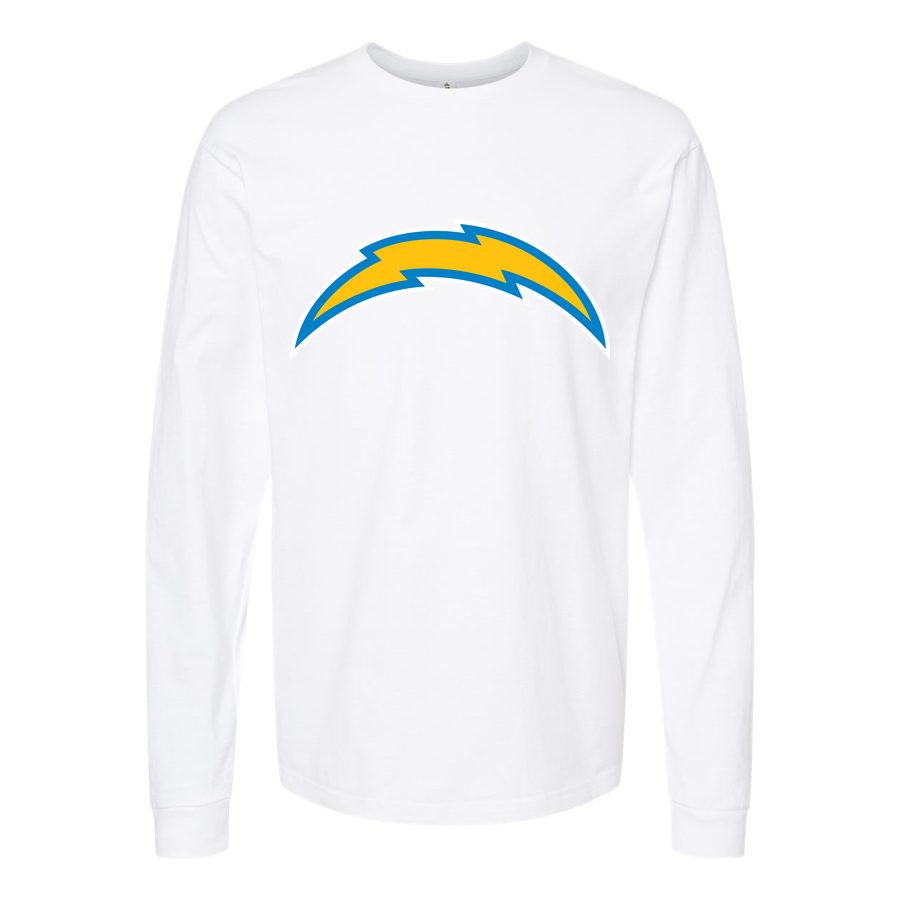 Men's Los Angeles Chargers Long sleeves Cotton Blend T-Shirt - White