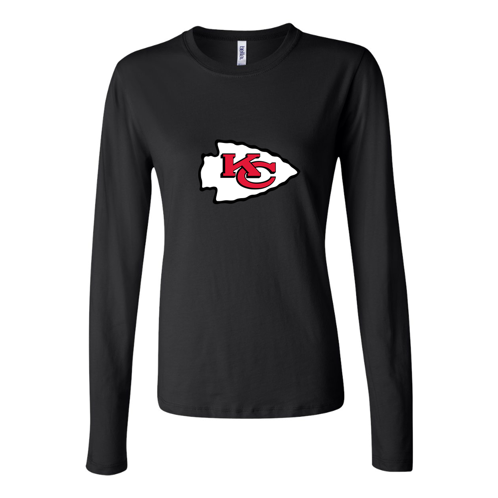 Women's Kansas City Chiefs Long Sleeve T-Shirt - Black