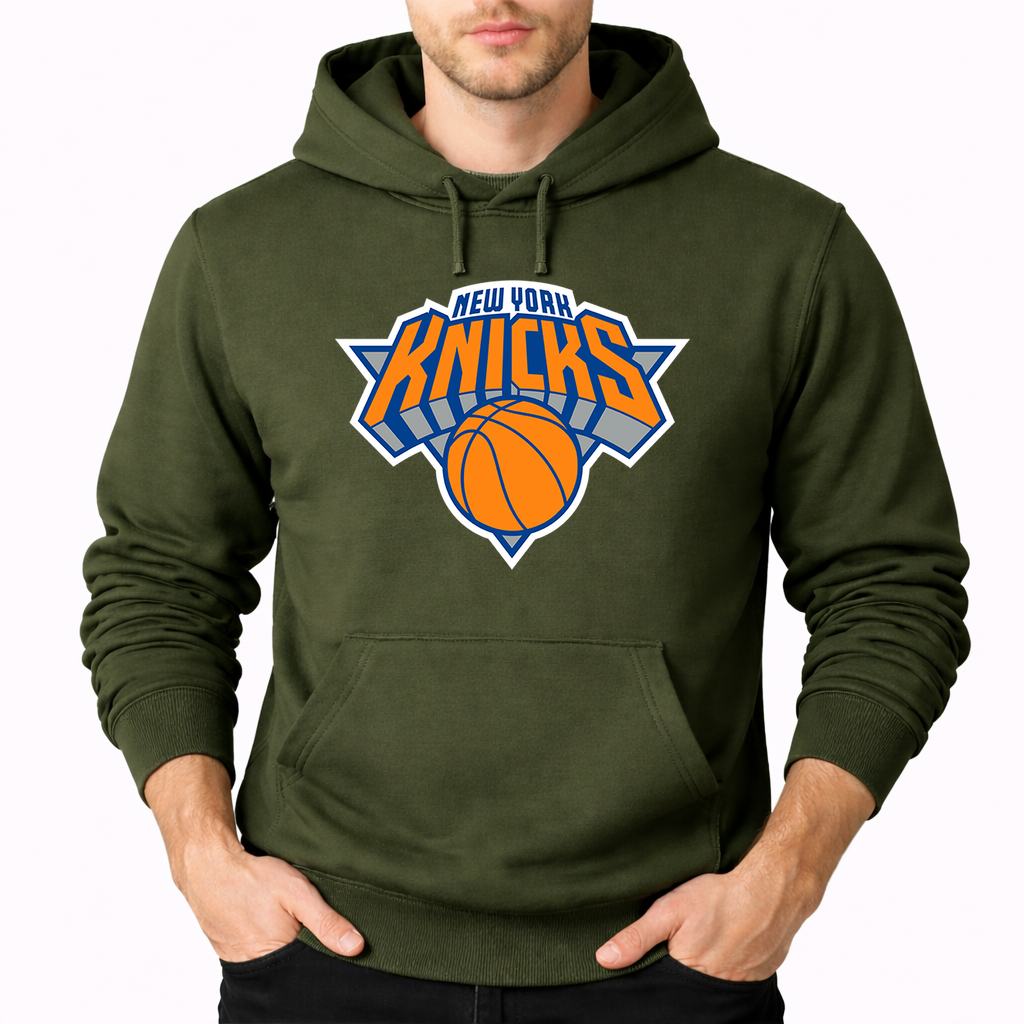 Men's New York Knicks Pullover Hoodie - Army Green