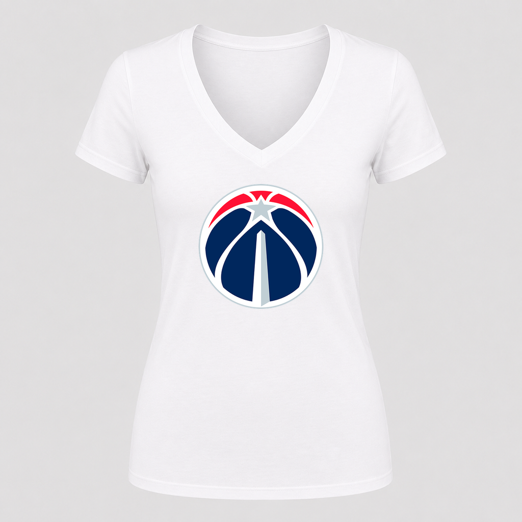 Women's Washington Wizards V Neck T-Shirt in white