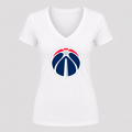 Women's Washington Wizards V Neck T-Shirt in white