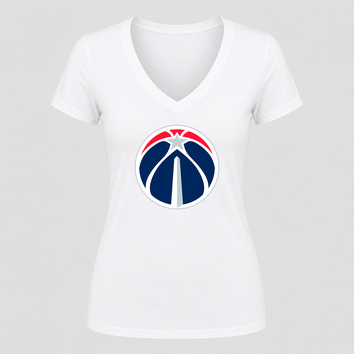 Women's Washington Wizards V Neck T-Shirt in white