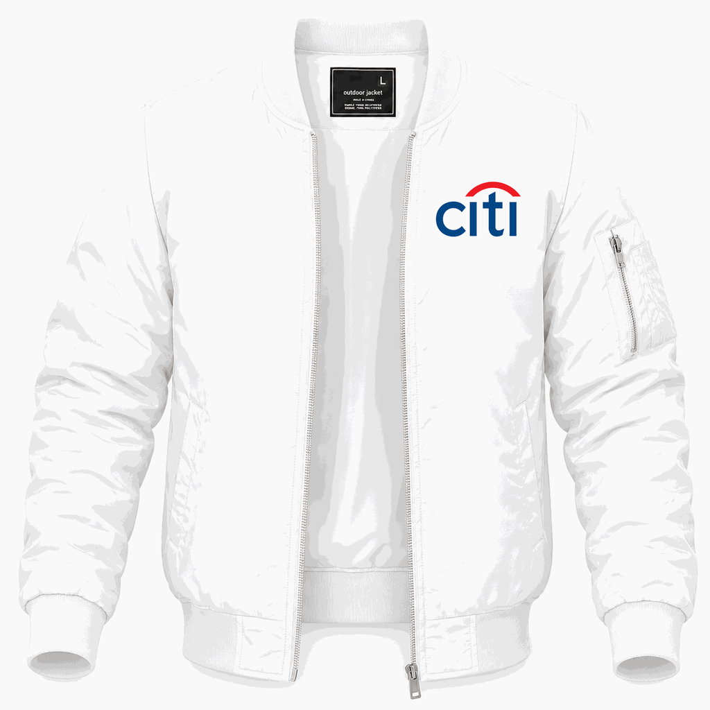 Men's Citi Bank Lightweight Bomber Jacket - White