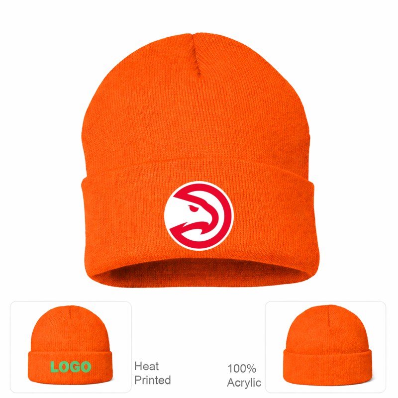 Atlanta Hawks Orange Beanie Hat