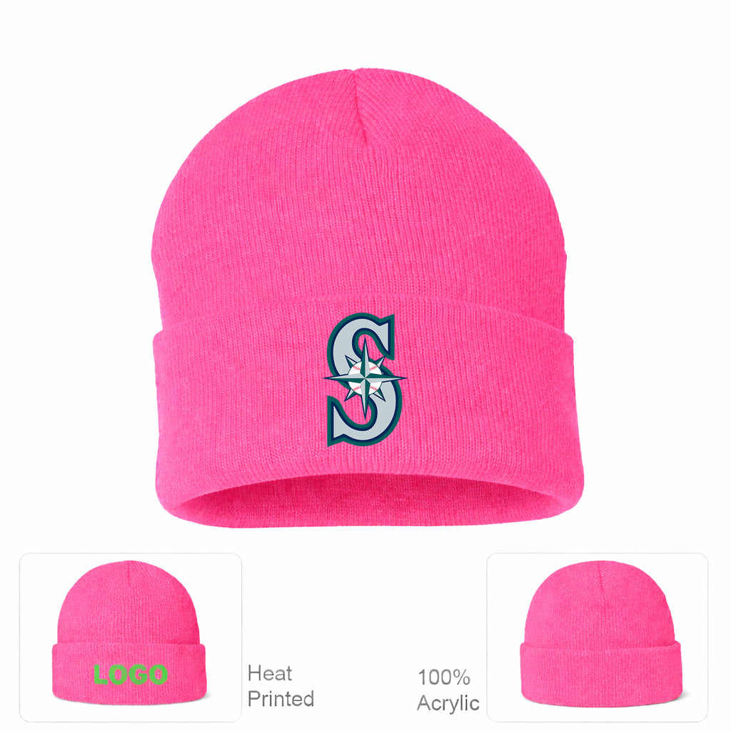 MLB Seattle Mariners Beanie Hat - Pink