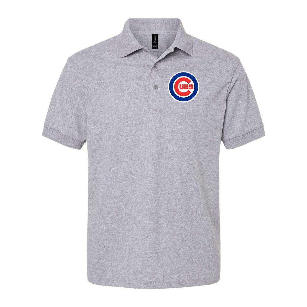 Men's Chicago Cubs Dry Blend Polo - Gray