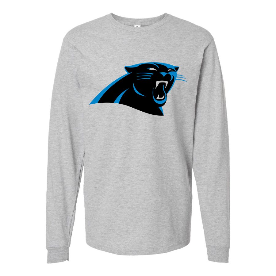 Men's Carolina Panthers Long sleeves Cotton Blend T-Shirt - Gray