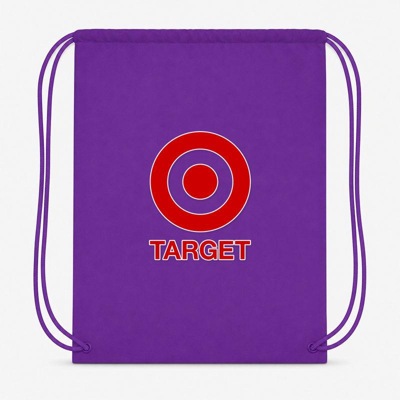 Target Drawstring Bag - Purple