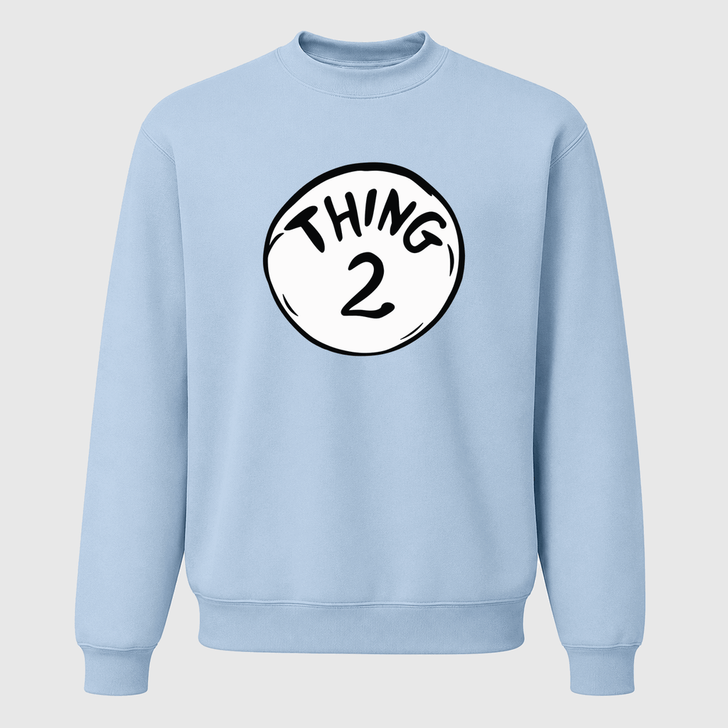 Men's Dr. Seuss Thing 2 Crewneck Sweatshirt - Sky Blue