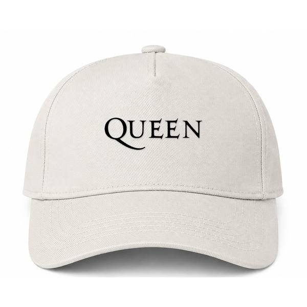 Queen Logo Beige Dad Baseball Cap Hat