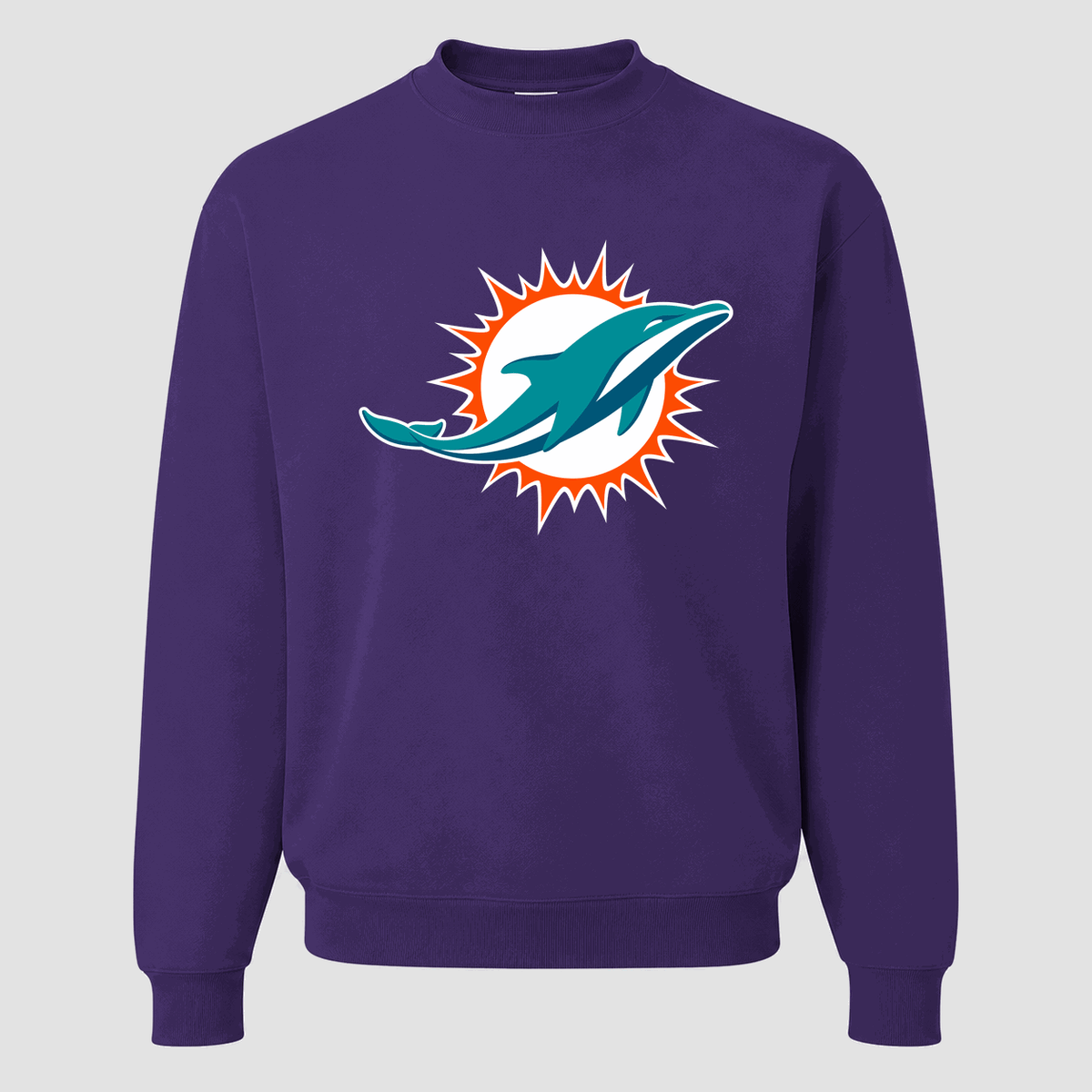 Men's Miami Dolphins Crewneck Sweatshirt - Purple