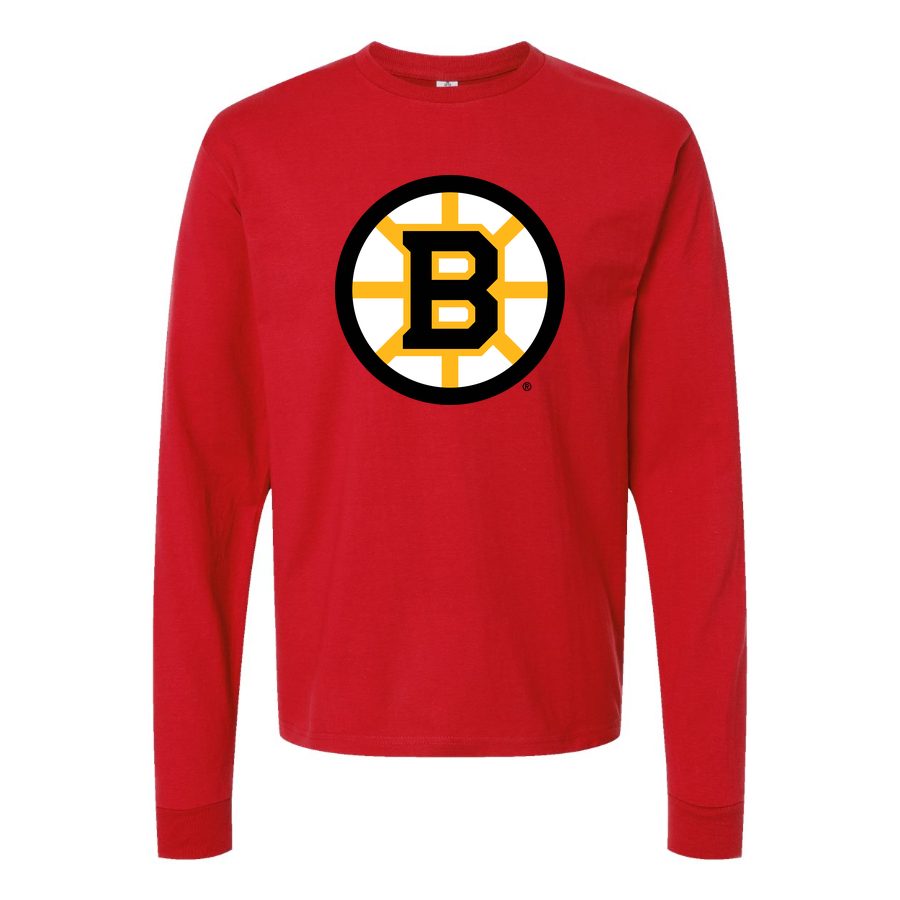 Men's Boston Bruins Long sleeves Cotton Blend T-Shirt - Red